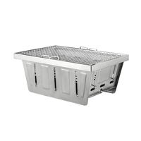 Barbecue au charbon de bois pliable Pinniu avec aérations réglables et pieds en acier robustes pour le camping en plein air et le jardin