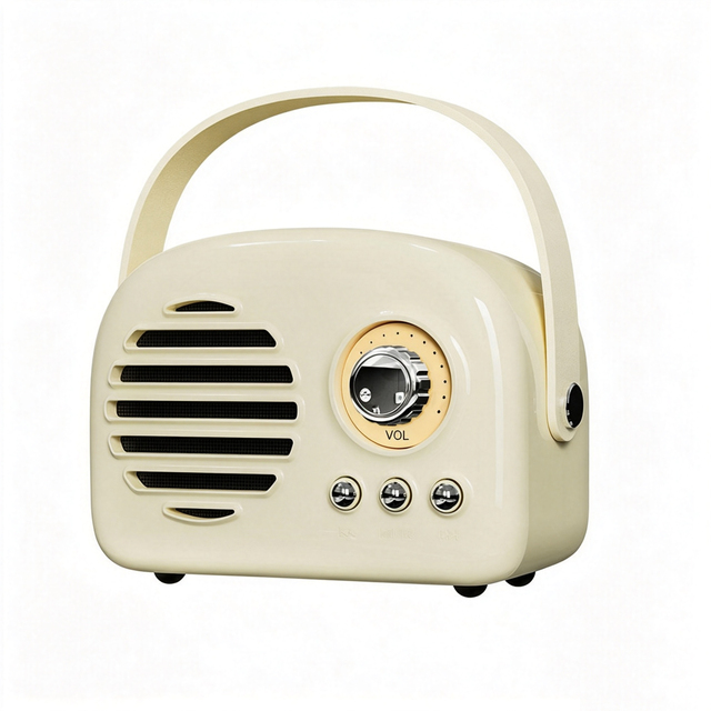 KTS-1682 Mini Led Flashlight Usb Wireless Bt Outdoor Speakers with FM Radio Retro Wireless BT Speaker Vintage Style OEM