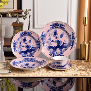 Vajilla Decorativa Vintage de Porcelana Azul, Juego de Vajilla de Lujo, Todos los Colores Personalizados, Estilo Italiano, Porcelana Fina al por Mayor - Product Image 3