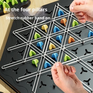 La migliore vendita di plastica triangolo scacchi gioco da tavolo geometria cervello catena giochi Puzzle giocattolo altri giocattoli educativi per famiglie bambini - Product Image 4