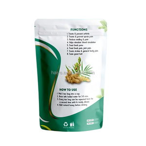 Sachets d'emballage de thé en aluminium imprimés sur mesure, réutilisables, résistants à l'humidité, pour poudre de thé vert, type stand-up - Product Image 4