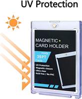 Porte-cartes magnétique en acrylique transparent de haute qualité avec protection UV 35 PT pour cartes de sport, baseball, PTCG, étui pour cartes à collectionner