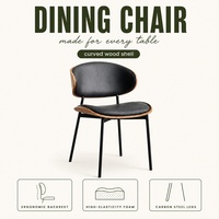 Chaise de salle à manger rembourrée à structure métallique démontable en gros, exportée en carton, pour appartement