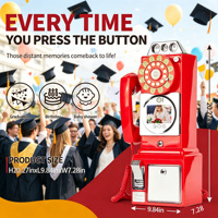 Livre d'or vidéo pour fête de remise des diplômes, enregistreur HD 1080P moderne, en plastique, cadeau pour la promotion 2026, messages commémoratifs