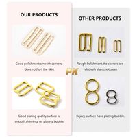 Accessoires en métal de maillot de bain de plage sans nickel résistant à l'eau de mer, matériel de bikini de maillots de bain de qualité supérieure fermoir à fermeture en métal de 40mm