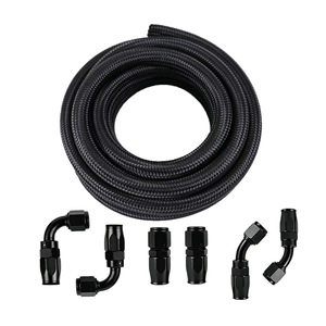 Kit de Tuyaux de Refroidissement d'Huile Tressés Noirs Linxiang AN6 20FT avec Raccords en Acier Inoxydable - Product Image 1