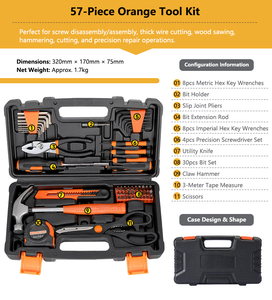 Kit de Herramientas de Reparación de Precisión de 57 Piezas con Destornilladores de Precisión, Juego de Herramientas Manuales Portátiles para Electrónica y <span class=keywords><strong>Reparaciones</strong></span> <span class=keywords><strong>Pequeñas</strong></span> <span class=keywords><strong>del</strong></span> <span class=keywords><strong>Hogar</strong></span> - Product Image 1