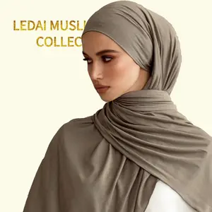 Factory Premium Stretchy Jersey Hijab Scarf 47 Colors Available Jersey Scarf Chinese for Muslim Ladies Gift OEM Service Accepted