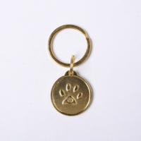 Personalisierte Hunde-ID-Tags, doppelseitig tiefgraviert, Edelstahl, Naturstein-Charm-Form, Frosting-Verfahren