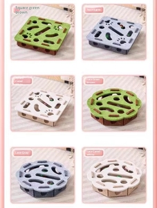 Jouet pour chat <span class=keywords><strong>anti</strong></span>-<span class=keywords><strong>ennui</strong></span>, puzzle auto-amusant, labyrinthe, boule à clochette, boîte en feutre, modèle Tmw-3, tissu - Product Image 1