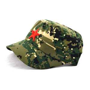 Camouflage Men Five Stars 3D Embroidery <strong>Camo</strong> <strong>Caps</strong> Hats Cotton Adjustable Flat Top <strong>Cap</strong> - Product Image 6