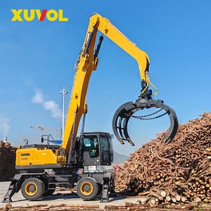 Grappin à bois rotatif sur chenilles XUVOL de 48 tonnes à ouverture large de 4 mètres pour excavatrice - Product Image 4