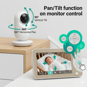 กล้องวงจรปิดสำหรับเด็ก KT716T ขนาด 7 นิ้ว ความละเอียด 720P HD พร้อม WiFi แบตเตอรี่แบบชาร์จได้ 6000mAh ระยะสัญญาณ 1000 ฟุต รองรับเสียงสองทาง - Product Image 3