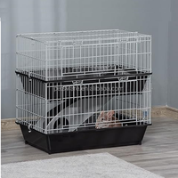 Cage pour petits animaux à 2 niveaux Chinchilla Rabbit Hutch Pet Play Habitat