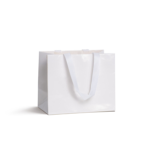 Cadeau de remerciement transparent personnalisé, sacs-cadeaux en papier carton blanc avec logo - Product Image 1