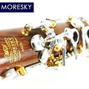 Clarinete MORESKY Eb de Madera de Redwood Mopane/Ebano, Niquelado, 18 Llaves, Personalizado ME8 - Product Image 4