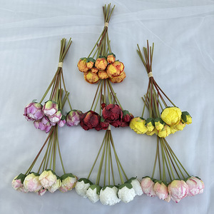 Fleurs artificielles Meiyu Craft, bourgeons de pivoine en soie faits à la main, décorations de mariage, blanc, rouge, rose clair, champagne - Product Image 2