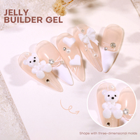 Gel Mousse Dur Non-Coulant pour Extension d'Ongles, Gel Polish Sans Chaleur, Résine à Dissoudre, Fournitures pour Ongles, Gel UV Constructeur pour Salons de Beauté