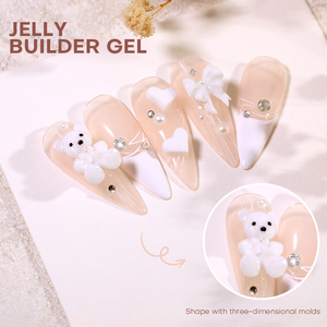 Gel Mousse Non Colante, Gel Rigido per Allungamento, Smalto Gel in Crema Senza Calore, Soak Off in Resina, Gel UV Costruttore Jelly per Salone di Bellezza e Spa - Product Image 5