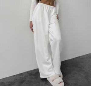 <span class=keywords><strong>Pantaloni</strong></span> <span class=keywords><strong>Palazzo</strong></span> da Donna in Cotone Traspirante con Elastico in Vita, Striscia Laterale e Logo Personalizzato, Design Pull-On - Product Image 2