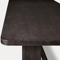 Table à manger de luxe moderne européenne, carrée, en bois massif, design minimaliste, artisanale, pour la maison, la ferme, l'atelier, l'entrepôt
