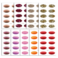 Stiker Eyeshadow Tahan Air Warna-warni Gradasi Pelangi Grosir, Label Pribadi Kustom, Tahan Lama, untuk Festival Kebanggaan