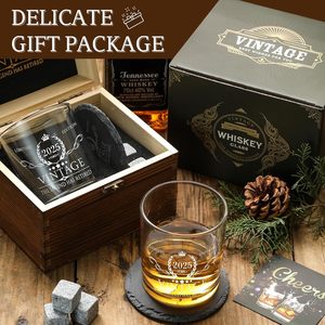 Biểu Tượng Tùy Chỉnh Cũ Fashioned Pha Lê Whiskey Thủy Tinh Cốc Nặng Cơ Sở Cổ Điển Rock <span class=keywords><strong>Whisky</strong></span> <span class=keywords><strong>Cup</strong></span> Cho Rượu Vang Với Hộp Bằng Gỗ - Product Image 2