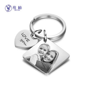 Porte-clés photo en acier inoxydable personnalisable pour dropshipping Shopify POD – Calendrier photo DIY – Cadeau commémoratif - Product Image 3