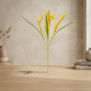 <b>Artificial</b> <b>Flower</b> Factory Plastic Golden Wheat Grass Bunch High Simulation Natural Style Handmade Environment-Friendly for Home - Product Image 2