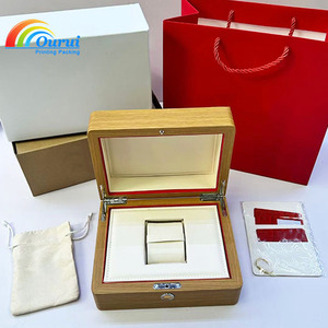 Estuche de Reloj de Lujo Amarillo, Juego Completo de Empaque para Reloj con Bolsa de Regalo, Porta Tarjetas y Certificado, Caja de Regalo para Reloj con Logotipo Personalizado - Product Image 1