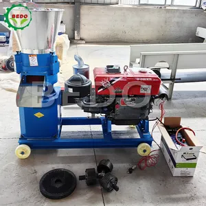1000kg/h Diesel Engine Animal Feed Processing Line Feed mill Granulator Cow Pig Chicken Sheep Feed Pellet Machines For Sale