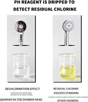 HOMEDEC HD-1403 Pommeau de douche mural moderne à LED chromé, à changement de couleur, en plastique, effet pluie, écologique, 5 modes
