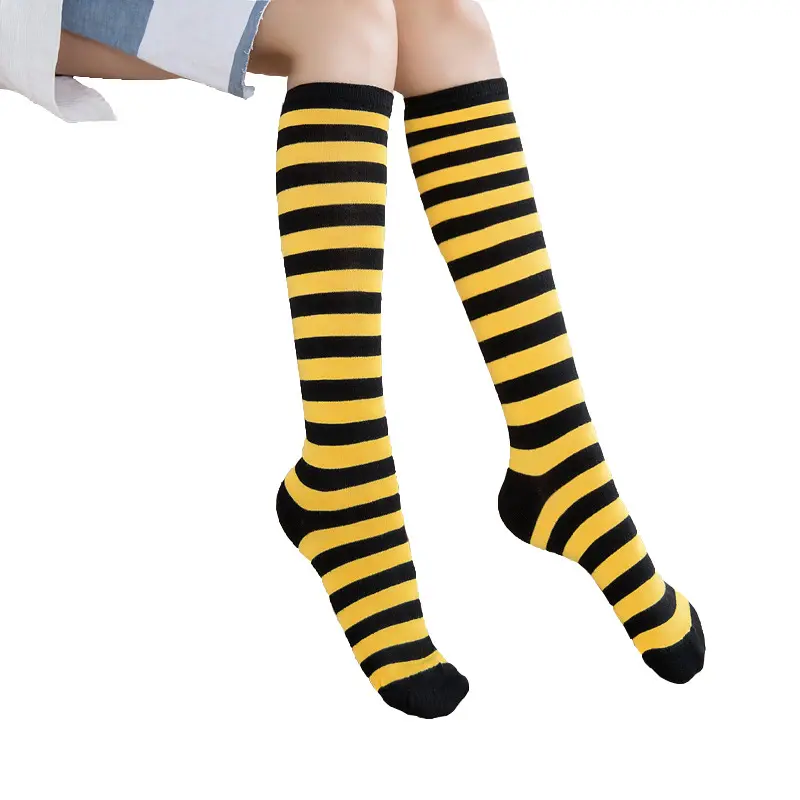 Halloween socks Football socks striped stockings colored stockings mid-tube sports socks