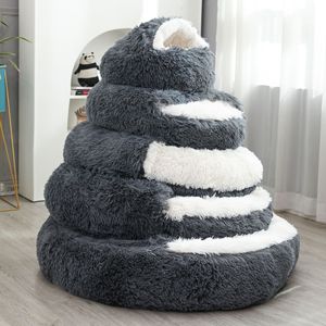 Grosir Pabrik Tempat Tidur sarang kucing tempat tidur hewan peliharaan anjing donat lembut bulat antiselip - Product Image 5