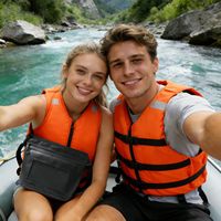 Sac de natation carré étanche en PVC, sac étanche portable pour téléphone, sac flottant pour activités de plein air, camping, randonnée, natation