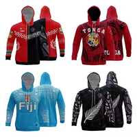 FQ CUSTOM Polynesian Maori Tattoo Rugby Sudadera con capucha Samoa Baloncesto Sudadera con capucha Logotipo personalizado Team TAG TOUCH Ropa deportiva Rasta Sudadera con capucha