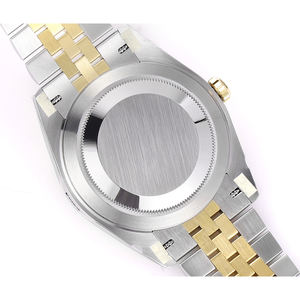 Montre mécanique automatique de luxe plaquée or 18 carats en gros avec grand cadran, logo personnalisé, OEM ODM, bracelet en acier inoxydable, fabriquée en Chine - Product Image 6