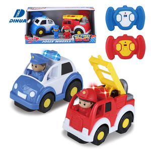 Il Mio Primo Set di Veicoli RC Jolly Wheels 2.4G per Servizi Urbani: Auto della Polizia e Camion dei Pompieri con Luci e Suoni per Neonati e Bambini - Product Image 1