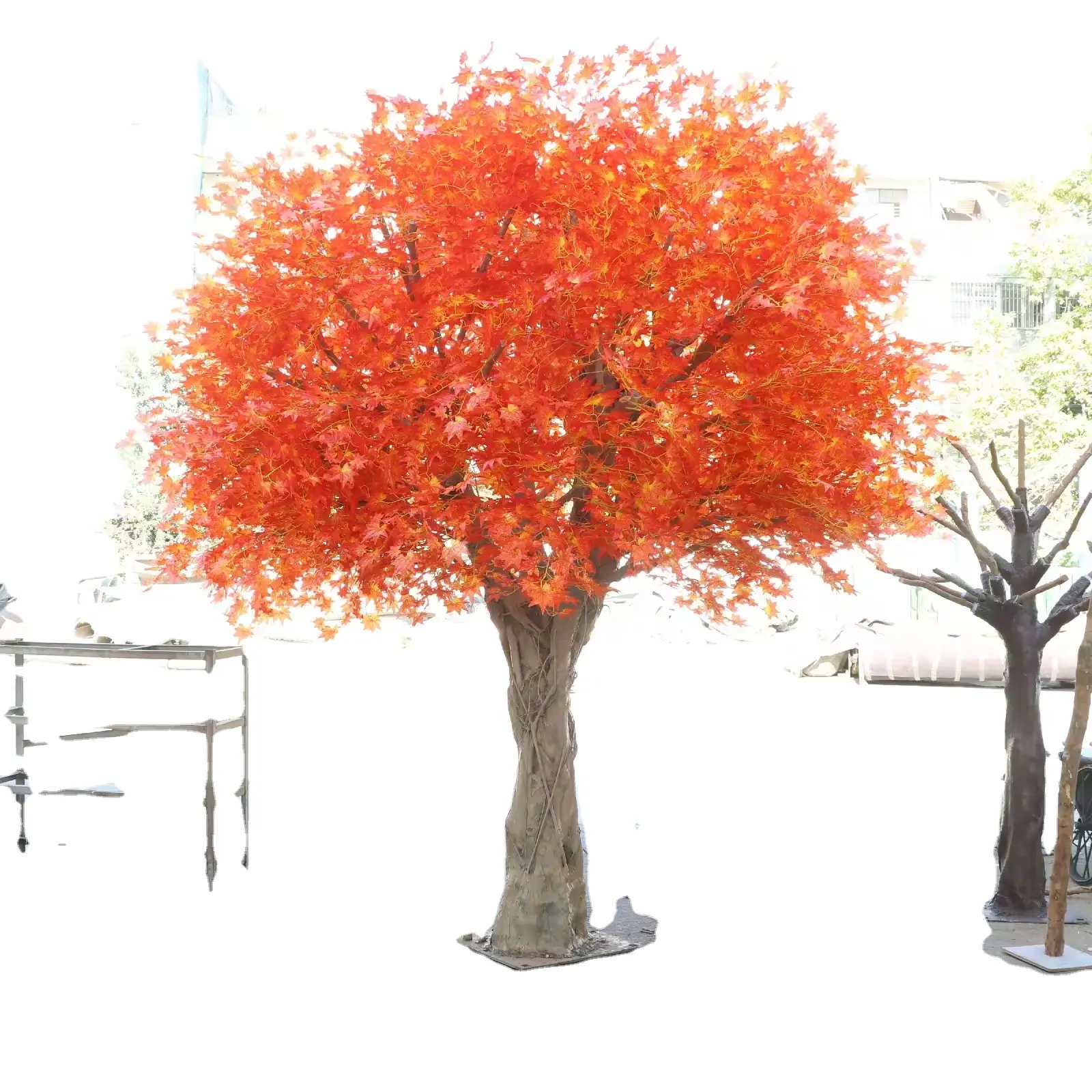 Outdoor Artificial Red Maple Tree Large Japanese Artificial Maple tree for Shopping Mall Decoration
