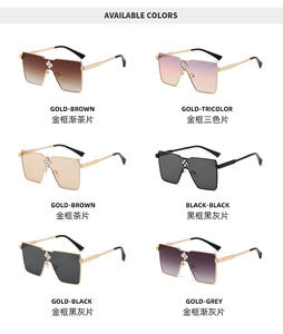 European American Millionaire <b>Large</b>-<b>Frame</b> Alloy UV400 Fashion Sunglasses New Red Trendy Unisex Travel - Product Image 5