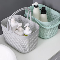Panier de rangement rectangulaire en plastique PP UUJOLY avec poignées, panier de douche moderne pour salle de bain et cuisine (Chine)