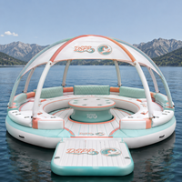 Plateforme flottante gonflable de grande taille en PVC Drop Stitch avec surface en EVA pour yacht, lac, océan, usage polyvalent