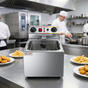 China Rinhong Fabricante OEM&ODM al por mayor de equipos de catering comerciales: Freidoras eléctricas de 11L de grado alimenticio 220V de alta resistencia - Product Image 1