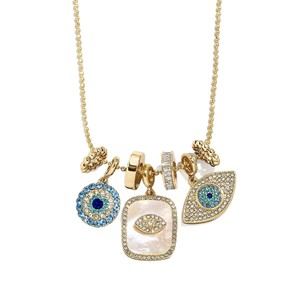 Modische Teufelaugen-Anhänger-Halskette aus Natürlichem Weißem Perlmutt, Personalisierter Passender <span class=keywords><strong>Schmuck</strong></span> - Product Image 5