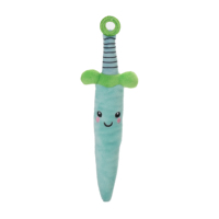 Jouet en peluche épée verte en coton PP, personnalisable, brodé, en fourrure, vente chaude
