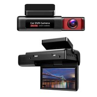Kamera Dasbor Mobil Tahan Air dengan Layar IPS Lipat Full HD 2K, Kamera Tunggal, WiFi, GPS, Penglihatan Malam, dan Perekaman Loop