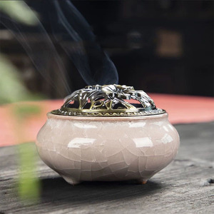 Brûleur d'encens en gros, encensoir coupe-vent en argile ensemble de brûleur arabe Casamento présent narguilé brûleur de charbon de bois/ - Product Image 6