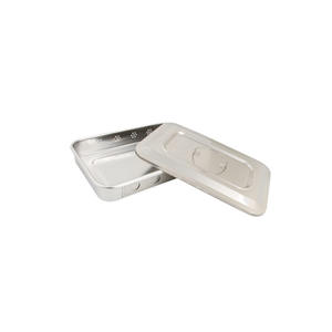 Plateaux carrés en acier inoxydable avec couvercle, contenants de stockage alimentaire de 6, 8, 9 et 11 pouces pour usage en cuisine - Product Image 3