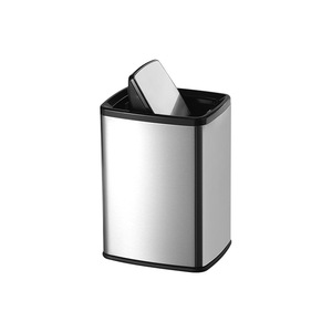 Guest room <b>bin</b> with hinged <b>lid</b>, convenient household trash can, living room, bathroom, kitchen, office storage <b>bin</b>, wastepaper - Product Image 5
