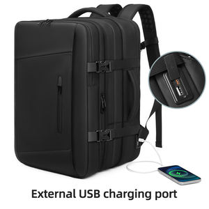 Sac à Dos de Voyage pour Ordinateur Portable, Port de Recharge USB, Conception Antivol, Imperméable en Oxford, Fermeture Éclair, Extérieur, Airbag, Compression Sous Vide, Polyester - Product Image 3